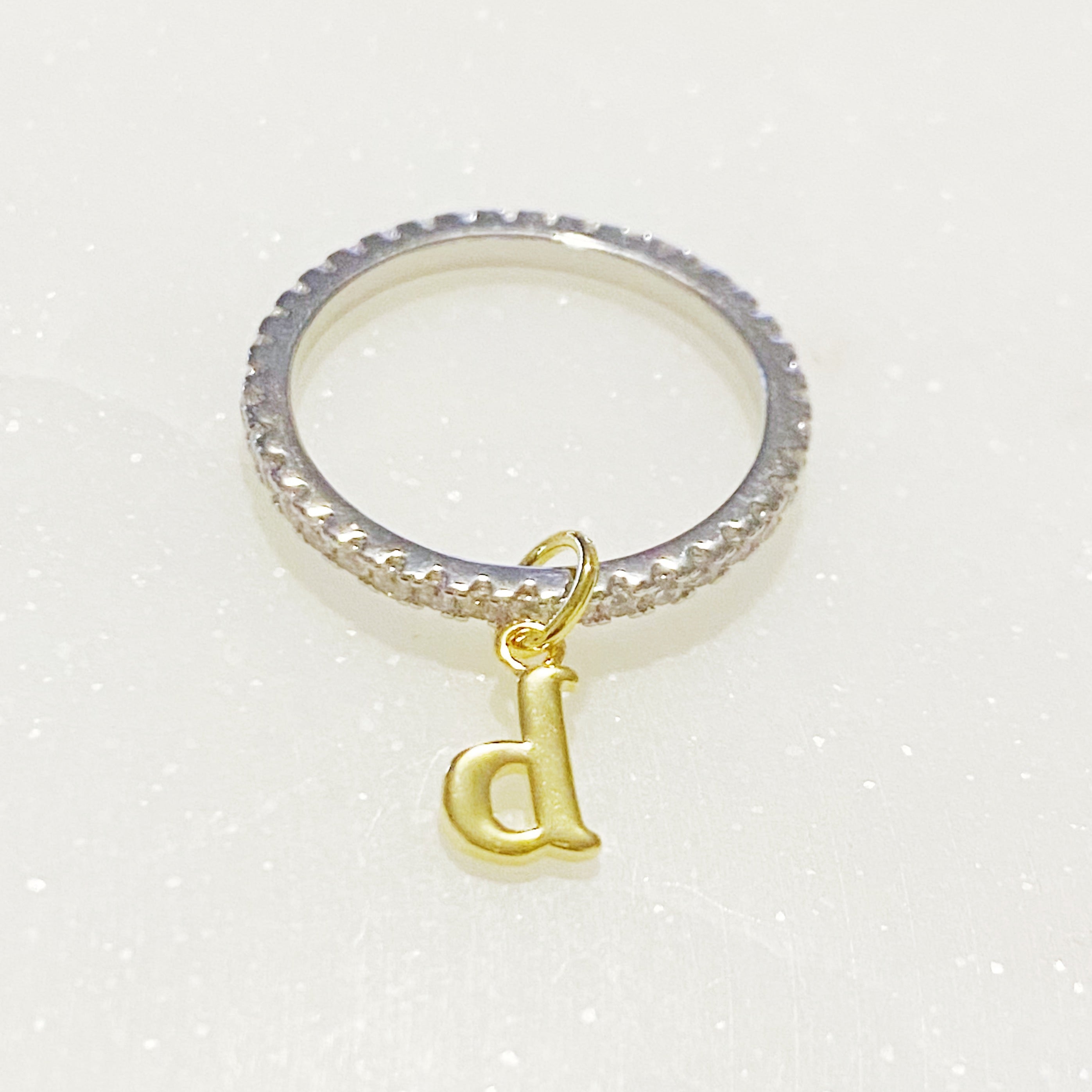 Dangle Initial Ring-8
