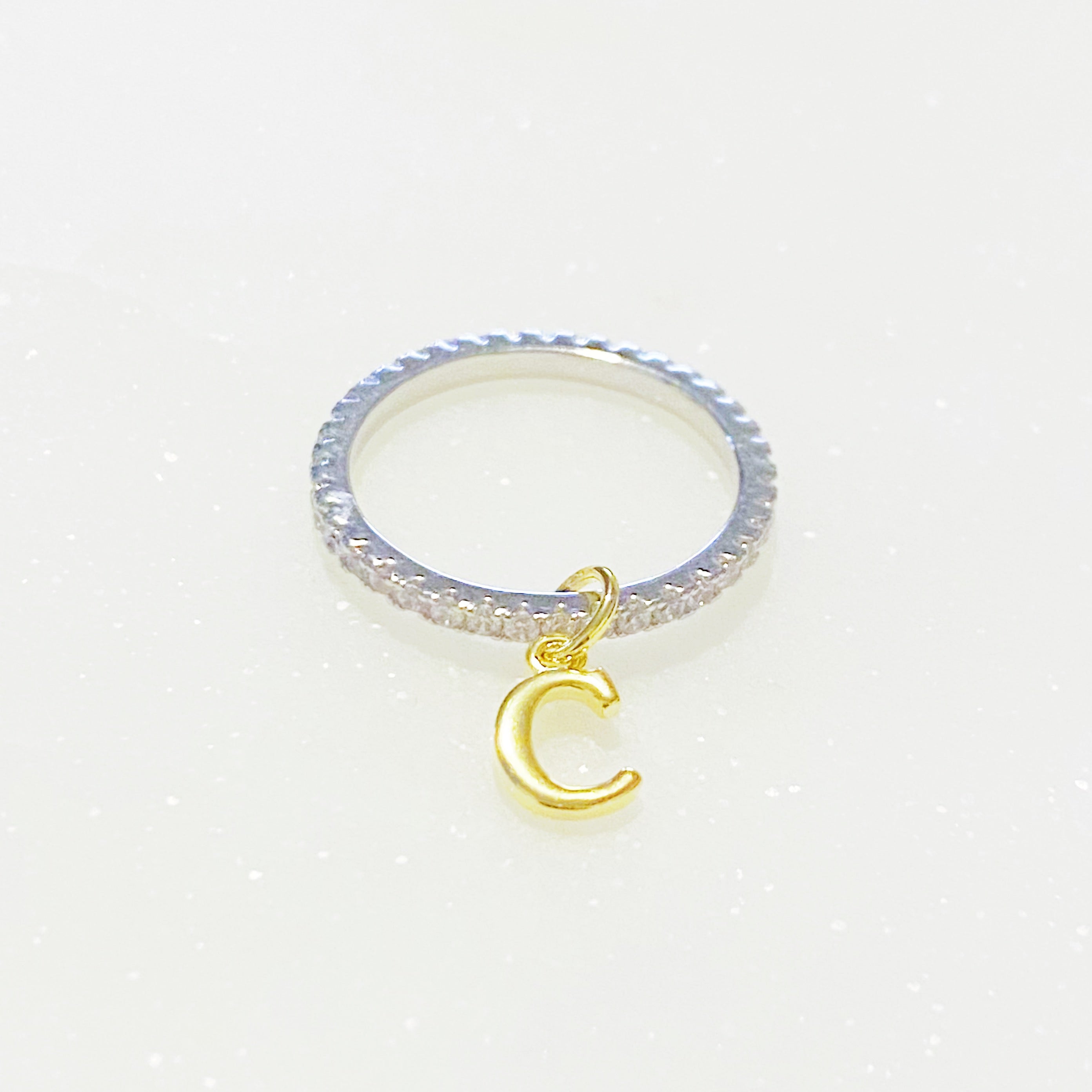 Dangle Initial Ring-7