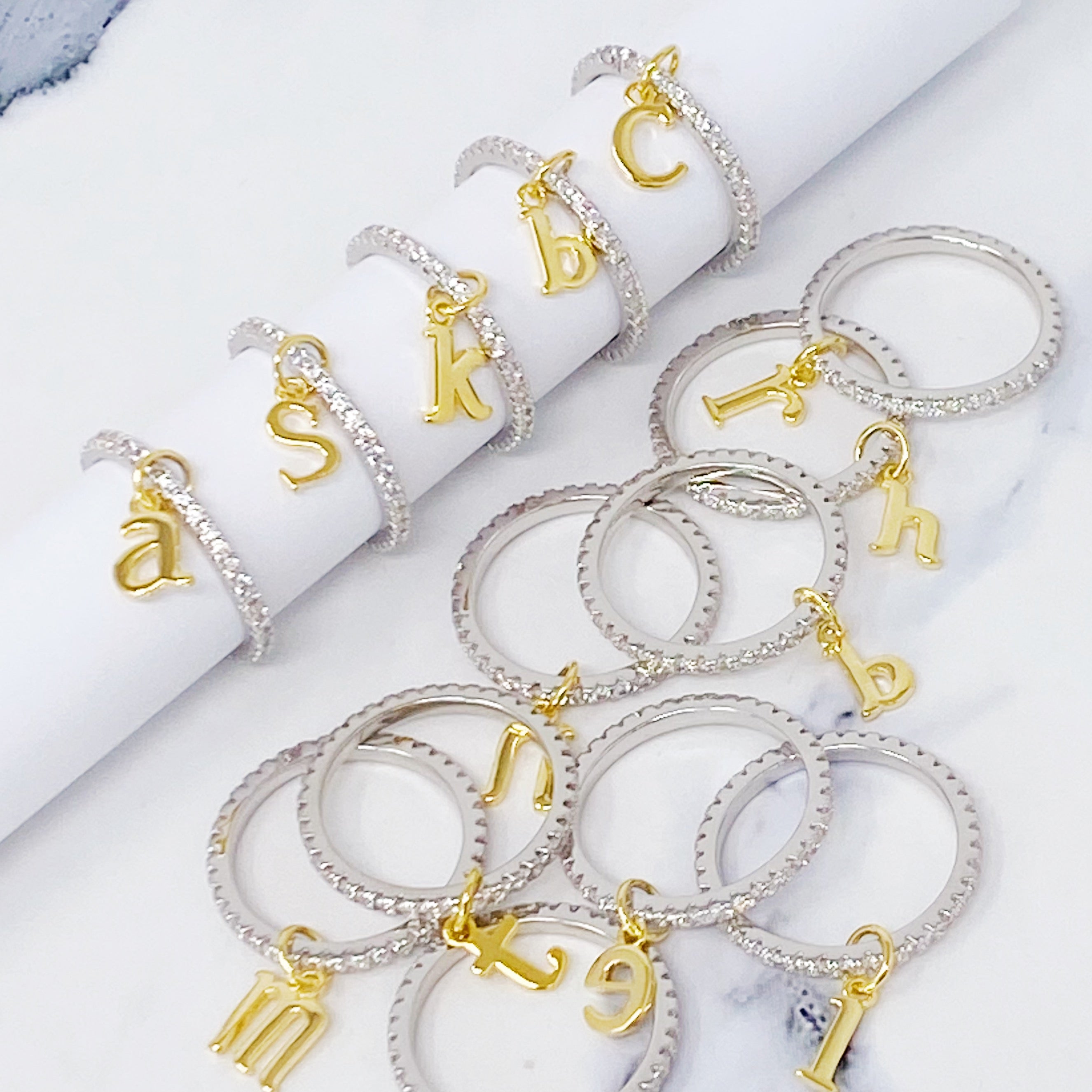 Dangle Initial Ring-4